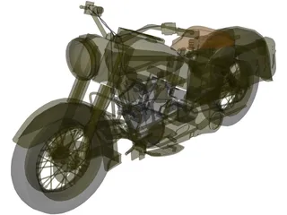 Harley-Davidson US Army (1940) 3D Model