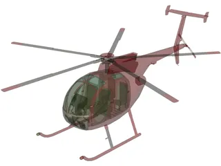 Hughes 500D 3D Model