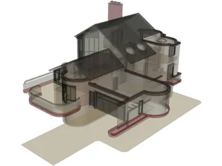 House Multi Level 3D Model