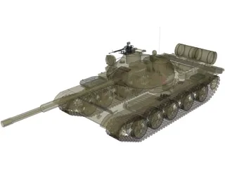 T-62A Russian Tank 3D Model