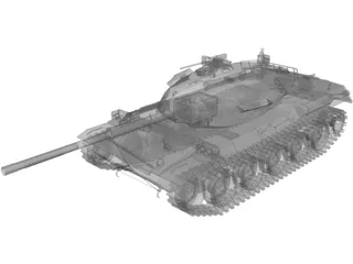Type 74 Tank 3D Model