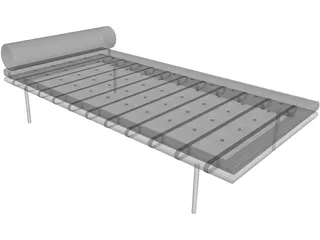 Mies Barcelona Couch 3D Model