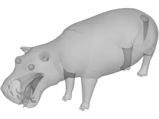 Hippopotamus 3D Model