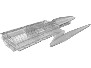 Spaceship Cargotug 3D Model