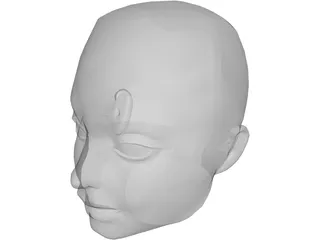 Head Female 3D Model