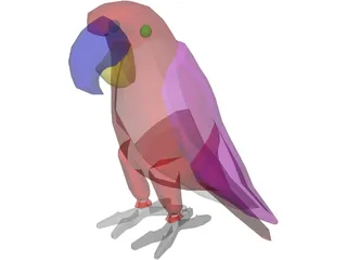 Macaw Hyacinth 3D Model