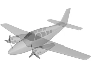 Beechcraft Baron 58 3D Model