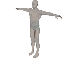 Swimmer Athlete 3D Model