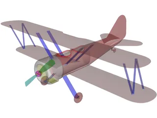 Biplane 3D Model