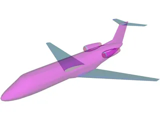 Gulfstream II Corporate Jet 3D Model