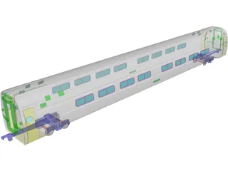 Amtrak Coach 3D Model