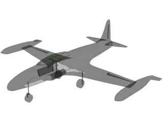 Lockheed T-33A Shooting Star 3D Model