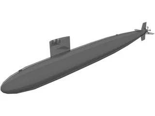 Sturgeon Submarine 3D Model