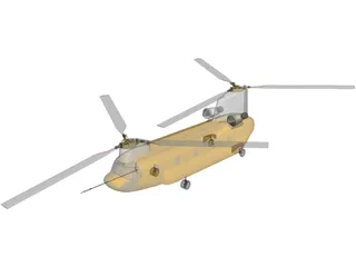 Boeing CH-47D Chinook 3D Model