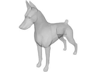 Dog Doberman 3D Model