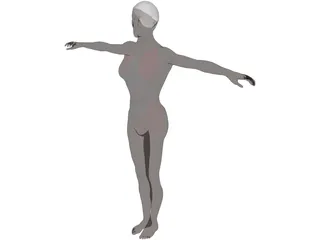 Swimmer Female 3D Model