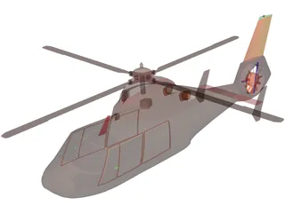 Eurocopter HH-65 Dolphin Coastguard 3D Model