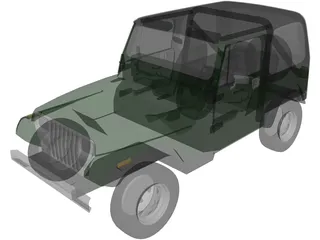 Jeep Wrangler (1989) 3D Model