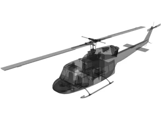 Bell UH-1N 3D Model
