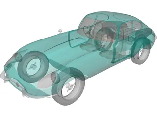 Jaguar Coupe E-type (1961) 3D Model