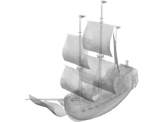 Galleon 3D Model