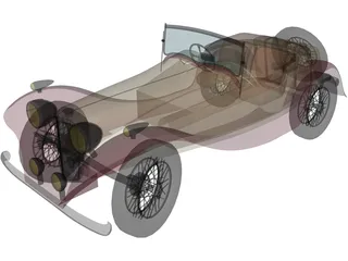 Jaguar SS2 3D Model