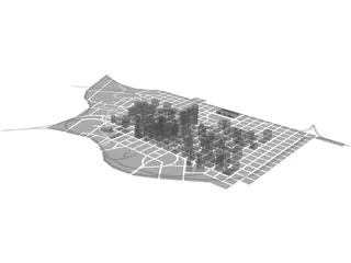 Houston Downtown 3D Model