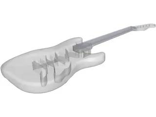 Fender Stratocaster Guitar Body 3D Model