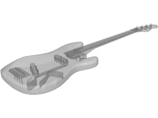 Fender Precision Bass Guitar Body 3D Model