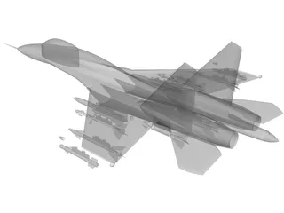 Sukhoi Su-27 Flanker 3D Model