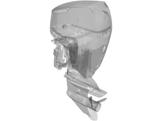 Eagle V4 Outboard Motor 3D Model