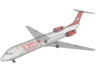 Fokker 100 TAM Brasil 3D Model