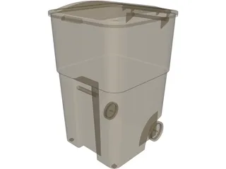 Rubbermaid Roughneck Stackable Storage Bin 50 Gallon 3D model