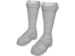 Boots Sci-Fi 3D Model