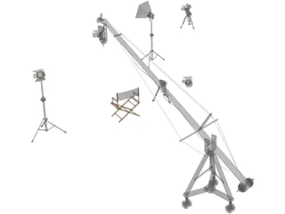 Studio Set Cameras 3D Model