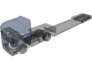 Scania with Trailer 3D Model