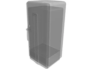 Refrigerator Retro Style 3D Model