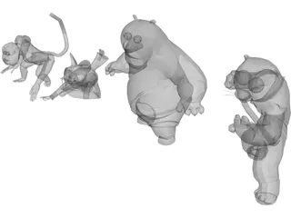 Kung Fu Panda 3D Model