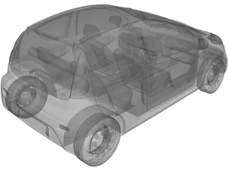 Peugeot 107 3D Model