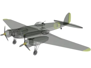 Heinkel He 111 Medium Bomber 3D Model