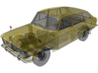 AZLK Moskvich 2125 Kombi 3D Model