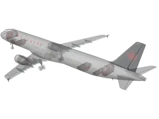 Airbus A321 Air Canada 3D Model