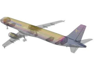 Airbus A321 Air Jamaica 3D Model