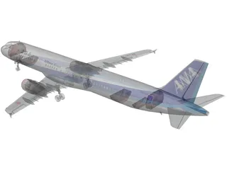 Airbus A321 All Nippon 3D Model