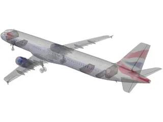 Airbus A321 British Airways 3D Model