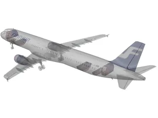 Airbus A321 FinnAir 3D Model