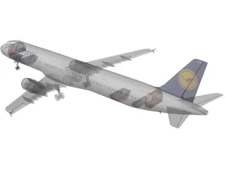 Airbus A321 Lufthansa 3D Model