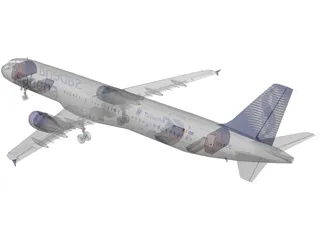 Airbus A321 Sabena 3D Model