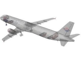 Airbus A321 SpanAir 3D Model
