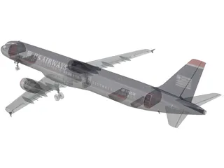 Airbus A321 US Airways 3D Model